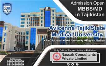 MBBS/MD in Tajikistan, No MDCAT, No IELTS.