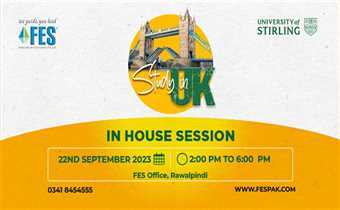 Study in UK-University of Stirling In House Session 