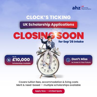 UK Scholarships up to £10,000 – Apply Now for September 2026 Intake