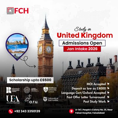 🎓 Study in the United Kingdom – January 2026 Intake Open! 🇬🇧