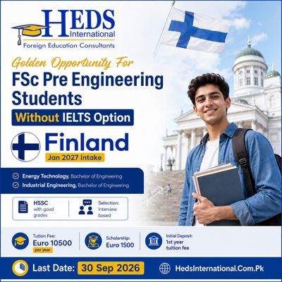 For many FSc Pre-Engineering students, without Ilets option.