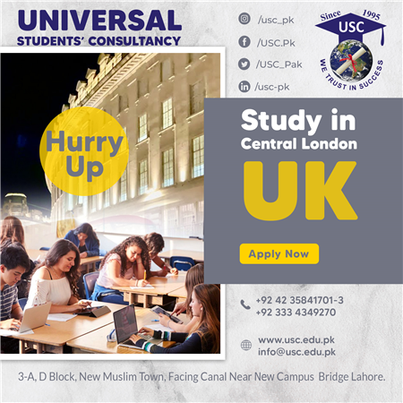 Study in central London, UK with affordable tuition fee.