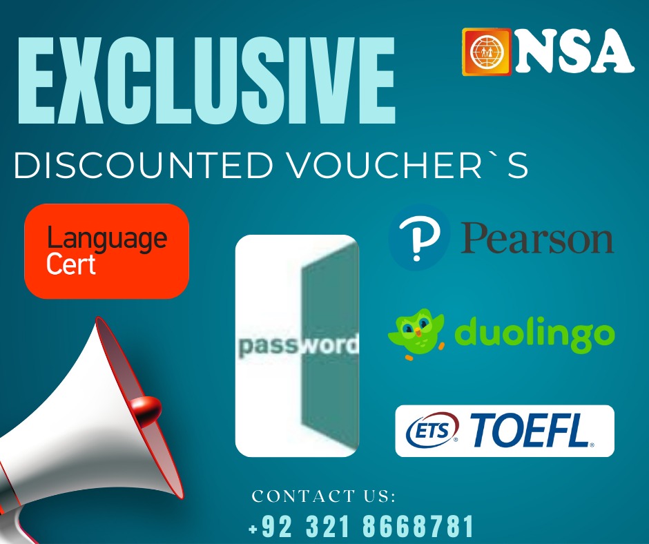 EXCLUSIVE DICOUNTED ENGLISH TEST VOUCHER`S