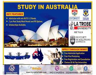  Study in Australia and also get scholarship. excellent visa ratio. with IQ Consultant