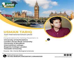 Congratulations Usman Tariq for successfully got placement and secured maximum  scholarship 