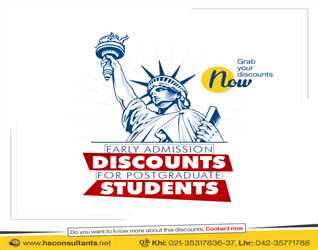 Study in the USA (Early Admission Discounts for Postgraduate students)