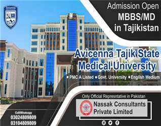 MBBS/MD in Tajikistan, No MDCAT, No IELTS.