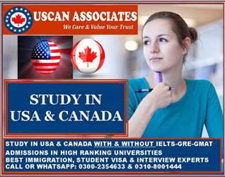 STUDY IN USA & CANADA WITH & WITHOUT IELTS 100% ADMISSION GUARANTEED