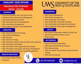 UWS University of West Scotland Admissions Open In UK