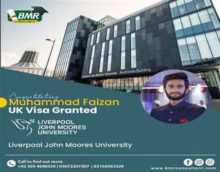 Congratulations Muhammad Faizan for getting UK Visa for Intake September  .