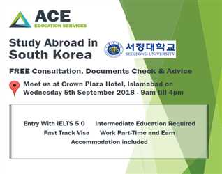 Meet & Greet Session for South Korea Study - Crown Plaza Hotel Islamabad