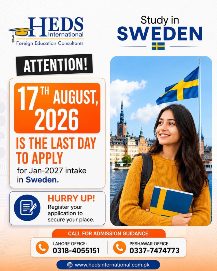 ATTENTION! Sweden Jan 2027 Intake.