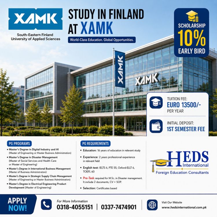 Study in Finland at XAMK – January 2027 Intake is Now Open!