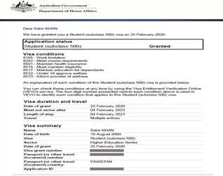 Student Visa Granted